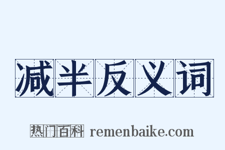 减半反义词是什么意思的图片